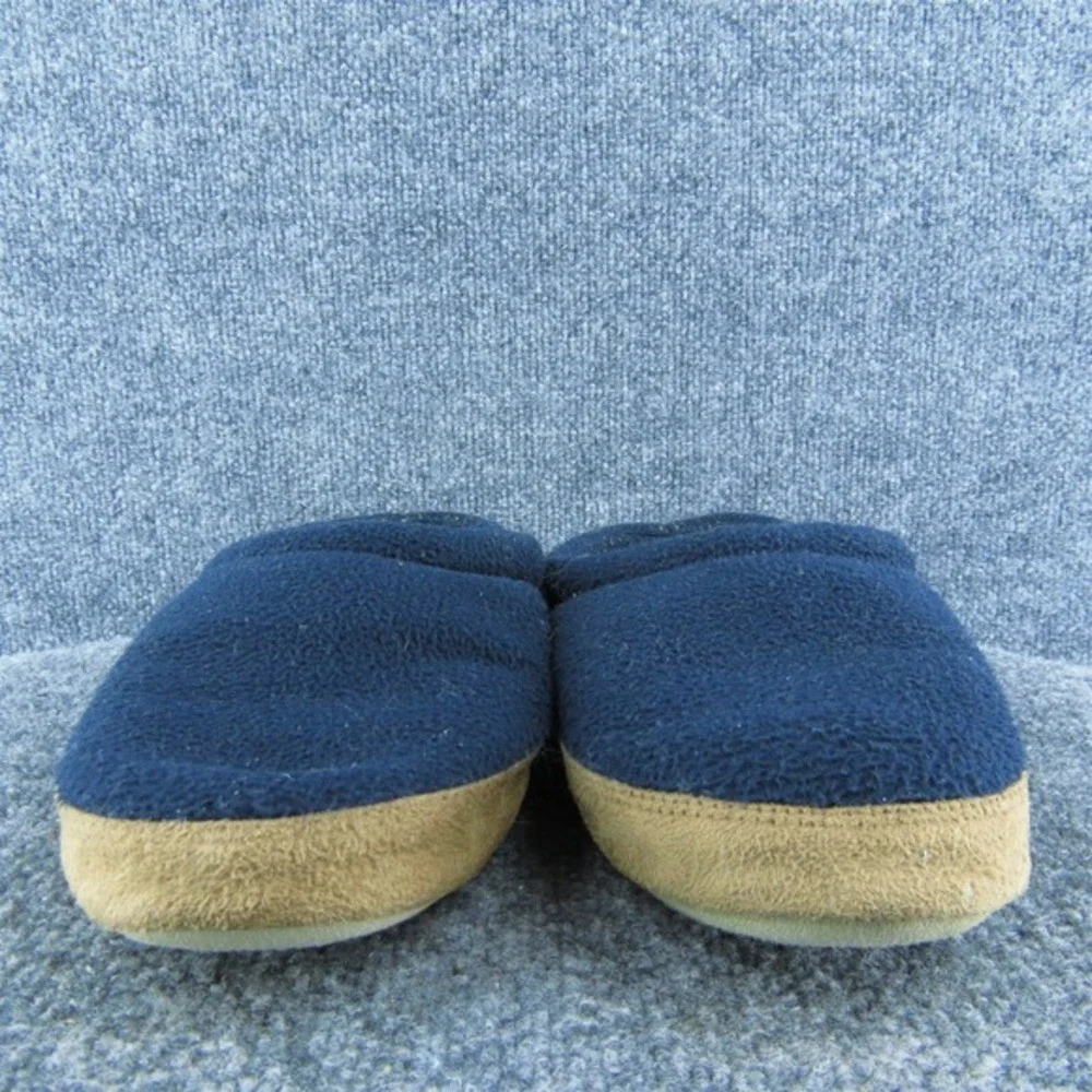 Lands' End Scuffs Men Slip-On Slipper‎ Blue Fabric Slip On Size 8 Medium